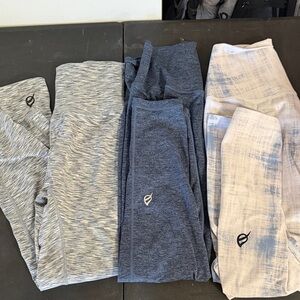 Set of 3 P’tula leggings. Gray, Blue, Light Pink Tie-Dye